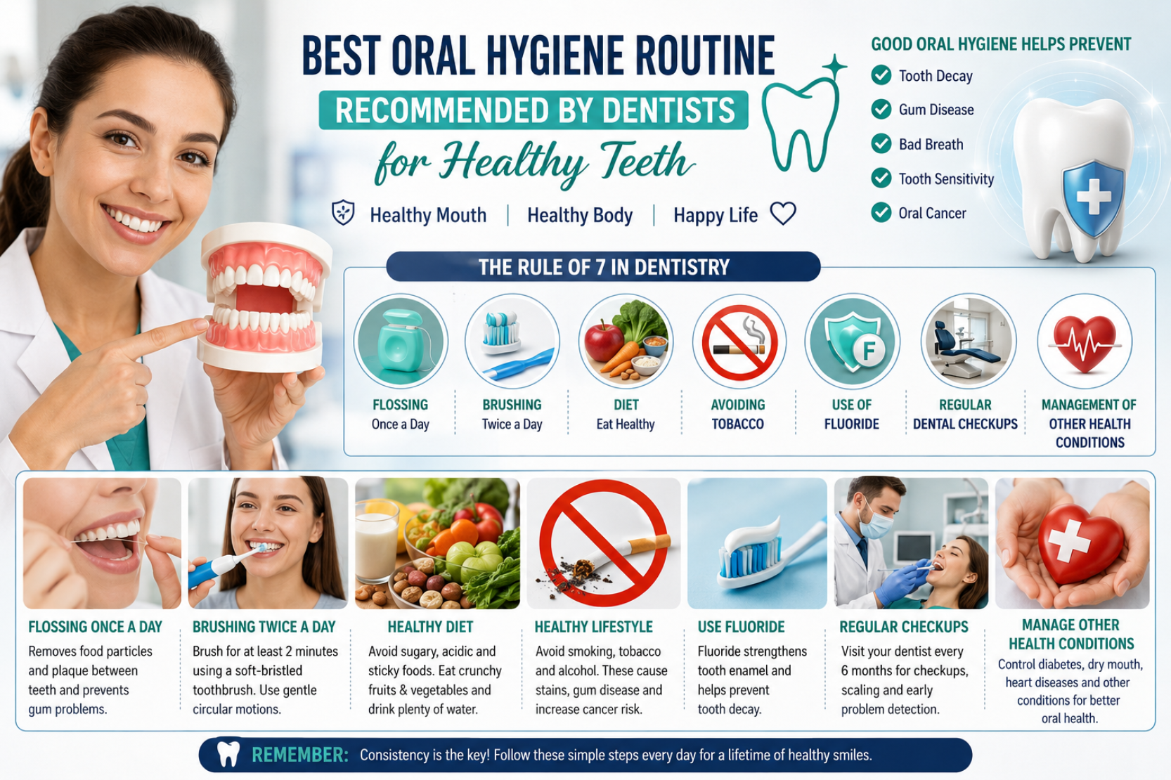 Best Oral Hygiene Routine Recommended by Dentists for Healthy Teeth 